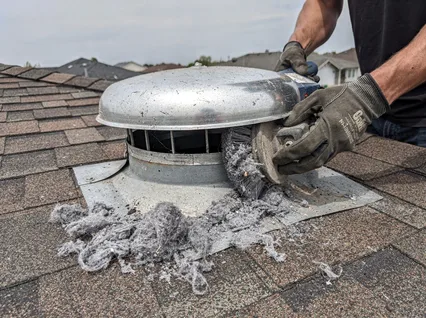 Cleaning Dryer Vent On Roof in Wickliffe