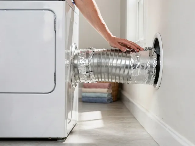 Professional dryer vent hose installation by Wickliffe Dryer Vent Cleaning in Wickliffe
