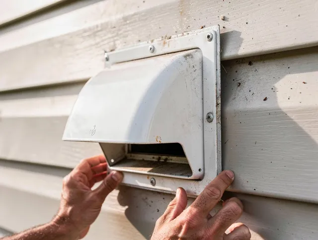 Wickliffe Dryer Vent Cleaning technician delivering thorough residential dryer vent cleaning service in Wickliffe
